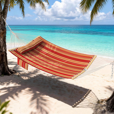 2-Person Quilted Polyester Spreader Bar Hammock