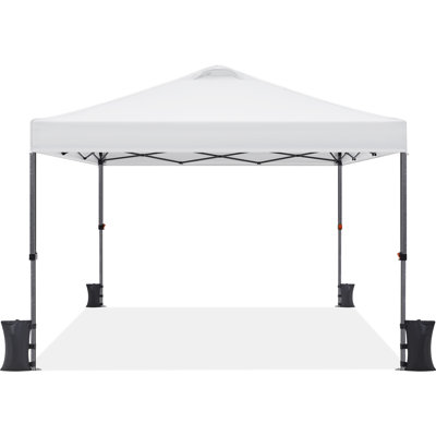 10 Ft. W x 10 Ft. D Steel Party Tent with Adjustable Outdoor Tent