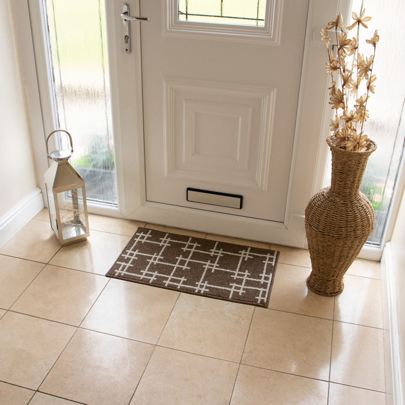 Non-Slip Indoor Doormat, Rectangle W40 x L70 cm, Brown
