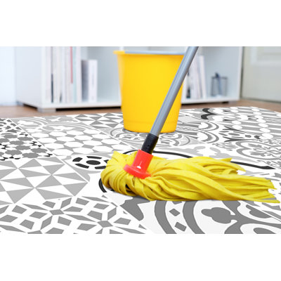 Alantra Vinyl Machine Printed Area Rug