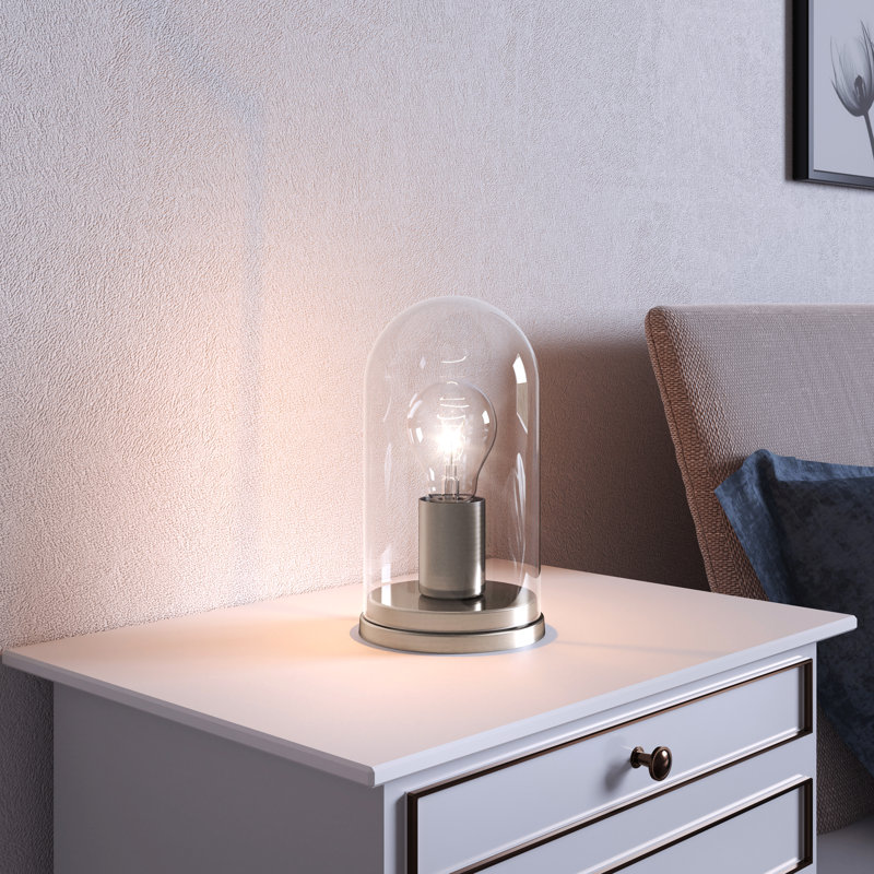 Lampe de table en verre Bendheim, Nickel