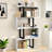Chaneyra 5-Tier Corner Shelf Unit，80 x 143 cm  S-Shaped Small Bookcase-1397701282