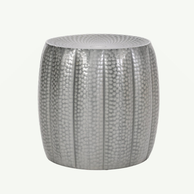 METAL DRUM END TABLE