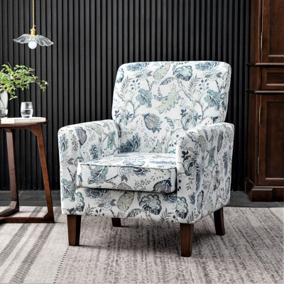 Fauteuil en mélange de polyester à motifs