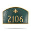 Fleur de Lis 2-Line Wall Address Plaque-489223805