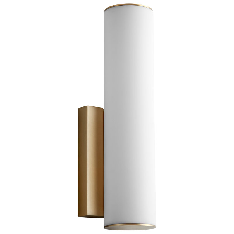 Gaspare LED Armed Sconce, Aged Brass
