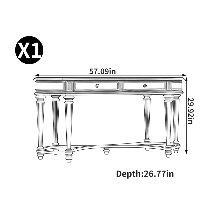 Bureau haut de gamme de style américain