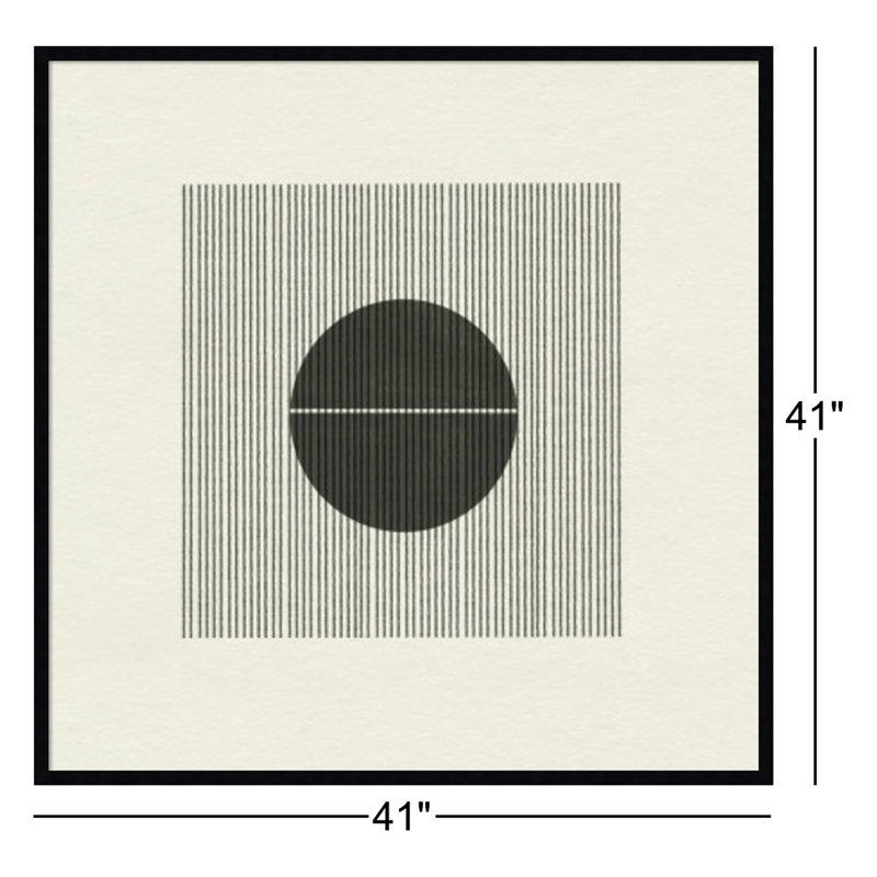 «Nyamal Paper Objet No 5» par le studio MIUUS, reproduction d'art encadrée, H 41 po x l 41 po, Noir