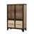 Modern Storage Cabinet with 4 Iron Doors and Adjustable Shelf-347324767