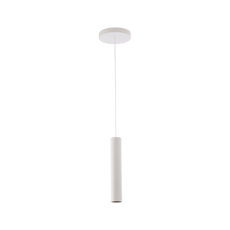 Luminaire suspendu monopoint à DEL 12 po Silo, Blanc / noir, 3000