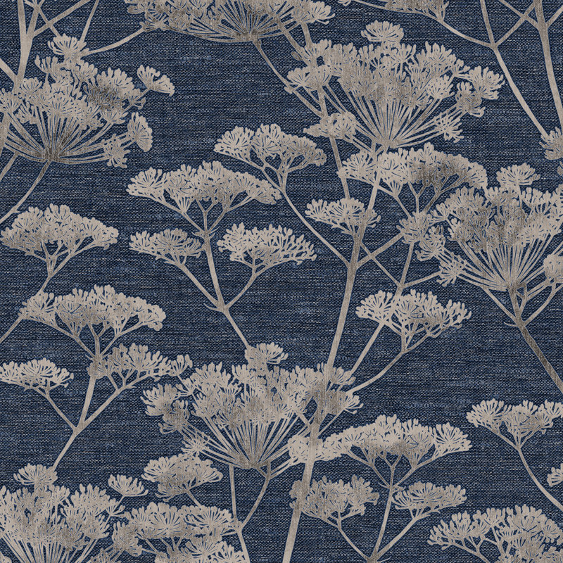 Rouleau de papier peint Dahliana Serene Seedhead L 33 pi x l 21 po, Saphir
