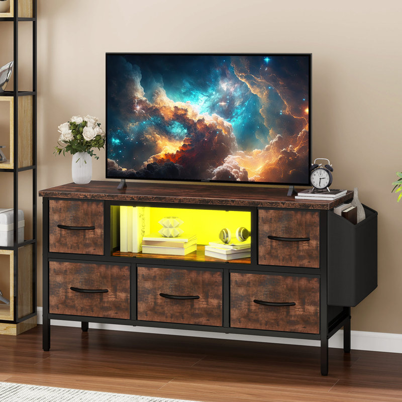100Cm TV  Unit，TV Cabinet for TVs up to 43", Brown Wood
