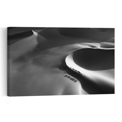 " Monochrome Desert Journey Abstract Minimalist Serene Landscape Nature Wall Art Print " Print