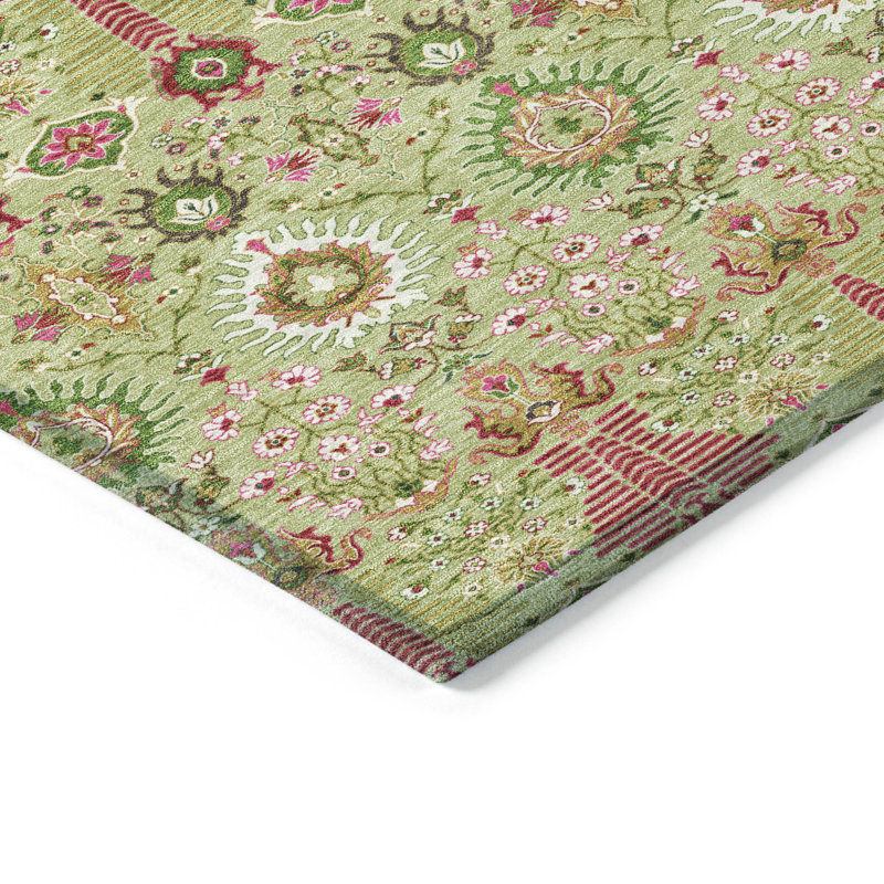 Machine Washable Indoor/Outdoor Gursevak ACN2251 Global Rug, Rectangle 10' x 14'