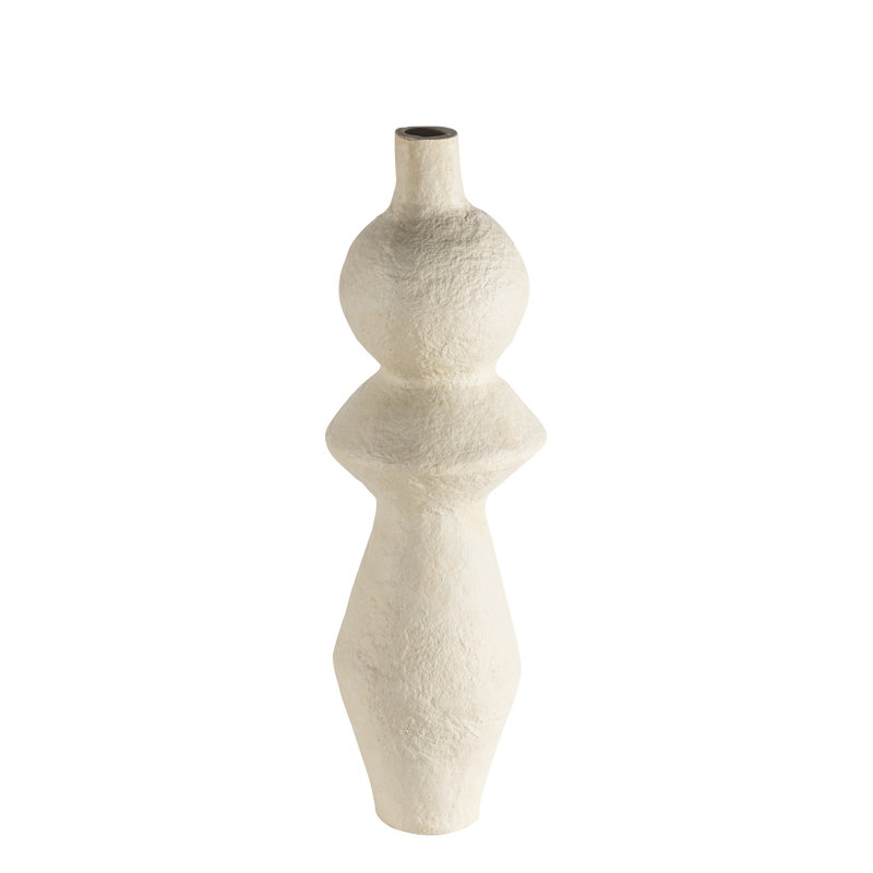 Oversized Paper Mache Tan Vase H 41"