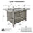 43" Rectangular Grey Open Weave Propane Fire Pit Table, 60000 , With Blue Glass Stones, Tempered Wind Guard, And 20Lbs Storage For Outdoor Entertaining Events Gas 43", Color, Removable - Rust Lid-1221447769