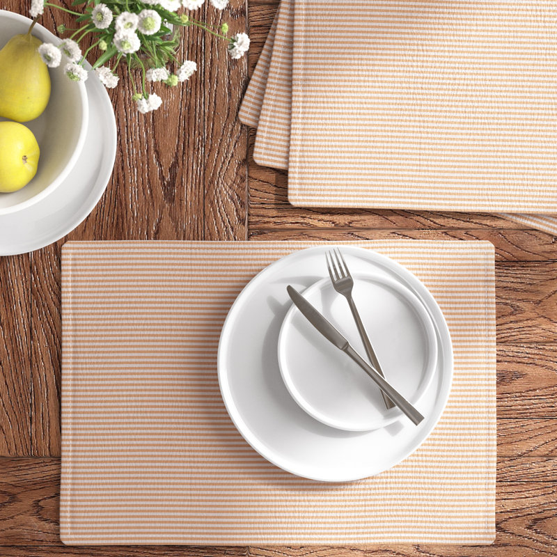 Striped Placemats, Taupe