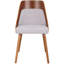 Chaise d'appoint rembourrée en bois massif Hassen-641294867