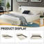 Grand lit plateforme tapissier avec tissu chenille-915300484