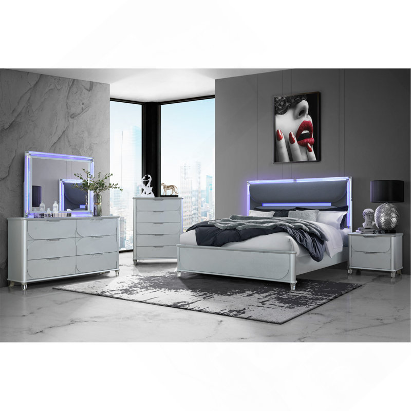 Silver Nightstand