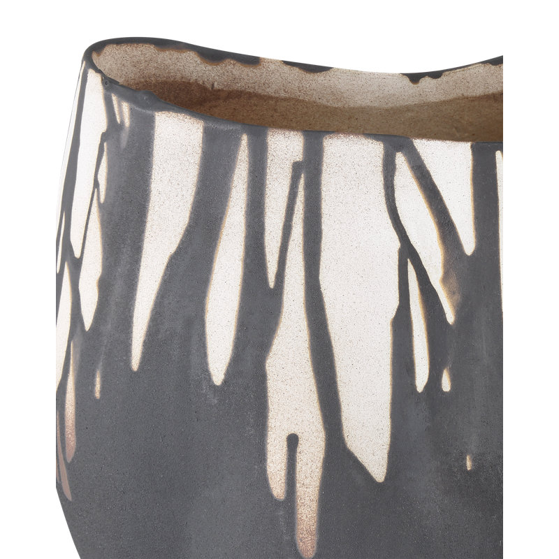 Grand vase Inoue, H 12 po x l 11 po x P 9,75 po