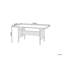 Vici Rectangular Metal Outdoor Dining Table , 80cm cm W 145cm cm D