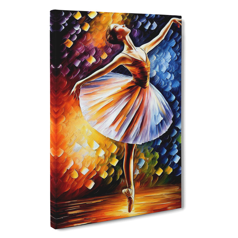 Ballerina Dancer No.7 - Wrapped Canvas Painting, 50cm H x 35cm W x 3cm D