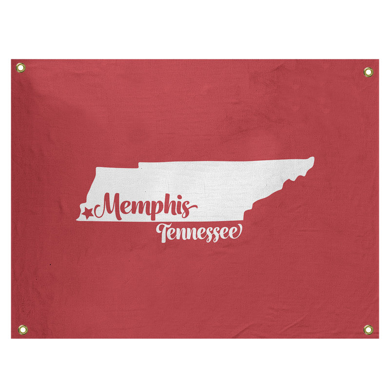 Polyester Tapestry, 26" H x 36" W, Red