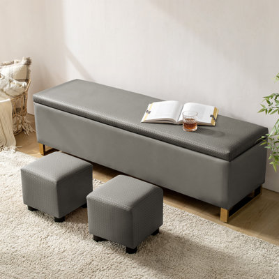 Banc de rangement rembourré Mayowa