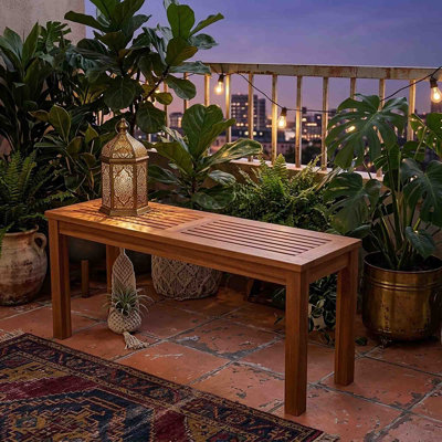 Solid Wood Outdoor Bench