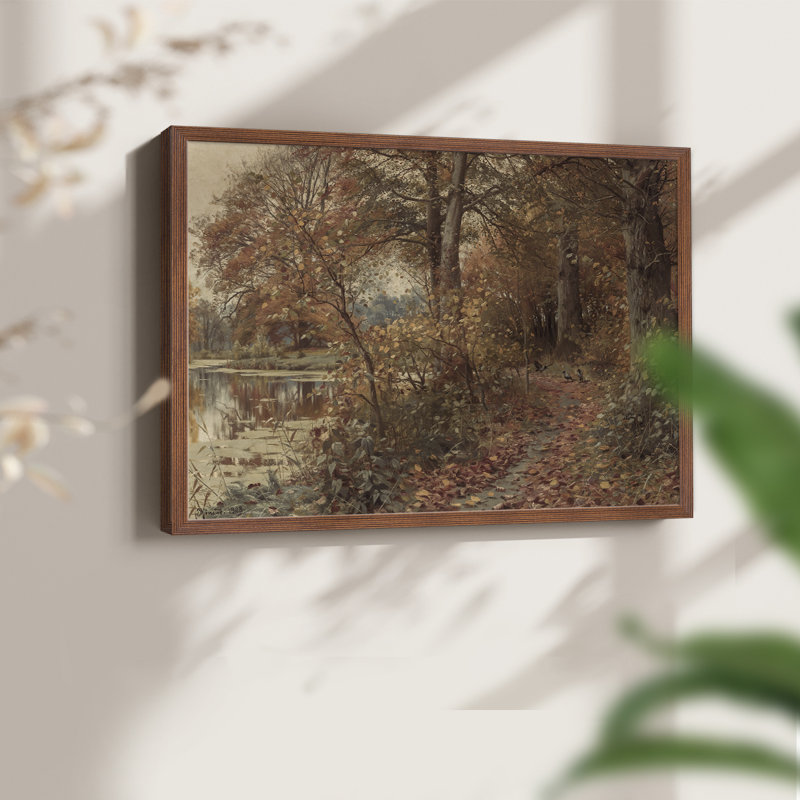 Paysages rétro-DCVI-impression encadrée - réaménageable, H 8 po x l 10 po, Noyer