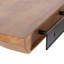 Canvey Half Moon Solid Wood Floating Table Shelf-815852506