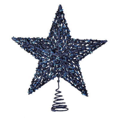 13" Sequin/Bead/Glitr Star Tree Topper Acbox