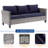 8-Pieces Patio Sofa Sets with 28'' Fire Pit Table, PE Rattan Wicker for Patio , Deck and Yard-39222710-39222709