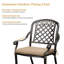 Chaise de salle à manger d'extérieur empilable en métal avec coussin Brade