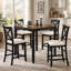 Ensemble de table de salle à manger 5 pièces à hauteur de comptoir avec 4 chaises, ensemble de table à manger en bois classique pour 4 personnes, ensemble de table de salle à manger pour 4 personnes Timeless Farmhouse