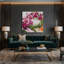 Orchidées hawaïennes, art mural sur toile grise-1515037564