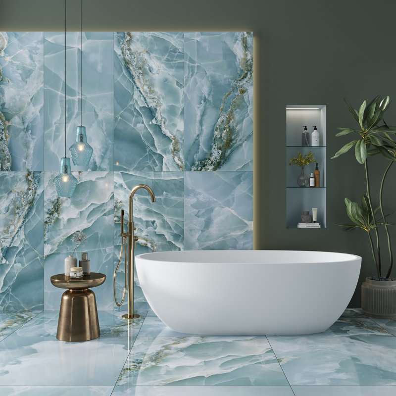 Splendor 36 In. X 36 In. Lappato Porcelain Large Format Wall And Floor Tile (17.43 Sq Ft/Case) - 2 Pack, Green