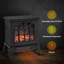 Aaron Belfry Heating 36.5cm W Black Electric Fireplace with 6820 BTU