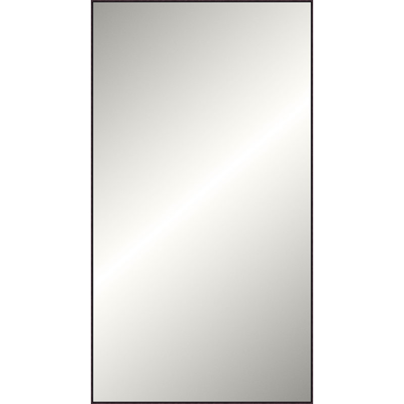Solid Wood Framed Wall Mirror, 89.25" x 49.25", Espresso, Rectangle