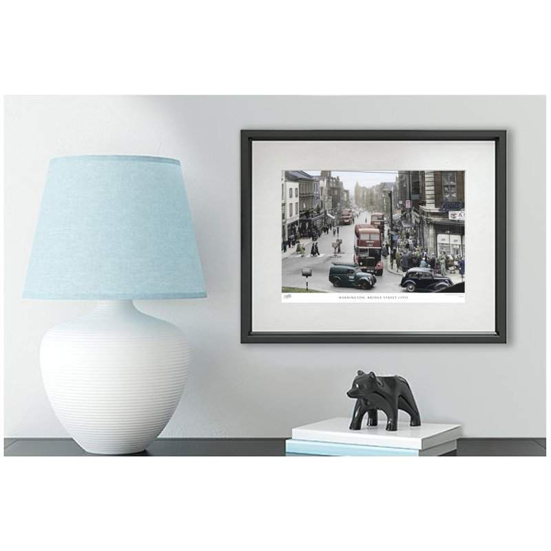 Warrington, Bridge Street C1955 - Single Picture Frame Print, 40cm H x 50cm W x 2.3cm D