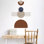 Art mural moderne Mid-Century Boho contemporain, décalque mural Hedboard, autocollant mural arche, autocollant décoratif arche, art abstrait 123LU