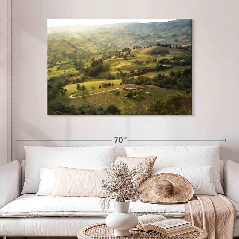 Alvord Colombia Valley Green Fields, 32'' H x 48'' W