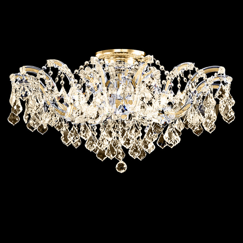 Maria Theresa Grand 6 - Light Semi Flush Mount, Gold Lustre