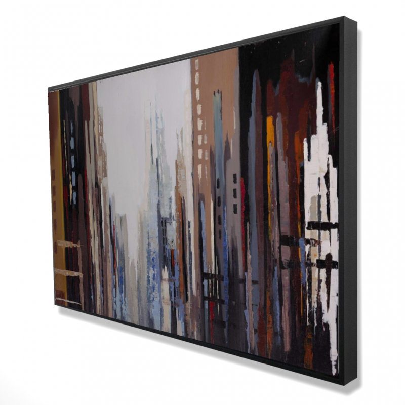 Brayden Studio® Abstract Buildings Print On Canvas | Wayfair