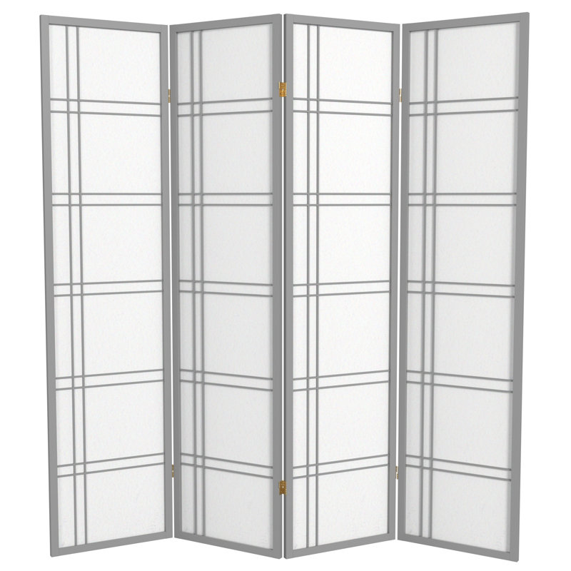 Cloison pliante en papier de riz de 58,75 po Keitez, 4, 6 pi, Gris