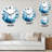 Light Blue ink Liquid Art I - Modern Wall Clock-866209082