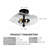 Flush Mount Ceiling Light with Water Ripple Glass-284816521