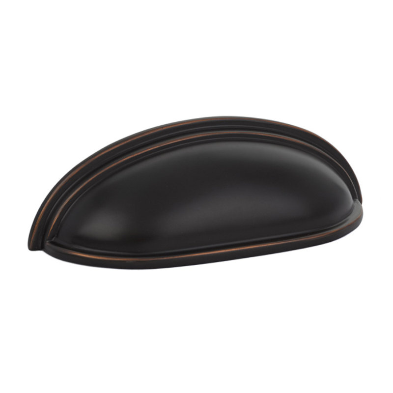 3" Center to Center Cup/Bin Pull, Oil Rubbed Bronze, 3"