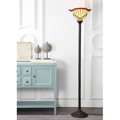 Ortiz 70.5'' Brown Torchiere Floor Lamp